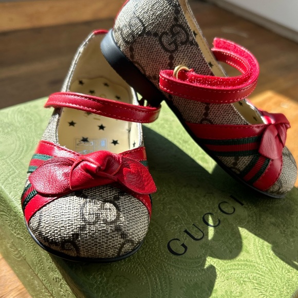 Authentic Gucci Kids Ballet flats with bow - Picture 4 of 4